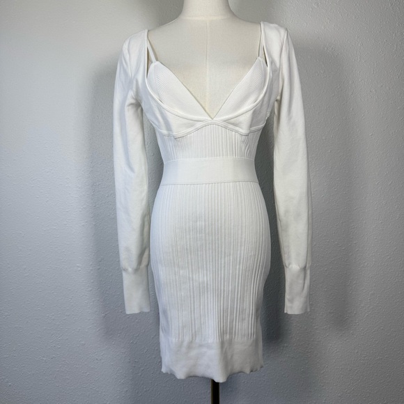 Herve Leger women's cutout v neck open back bandage mini long sleeve dress XS/S - threedaughtersproperties.com Herve Leger women's cutout v neck open back bandage mini long sleeve dress XS/S - threedaughtersproperties.com